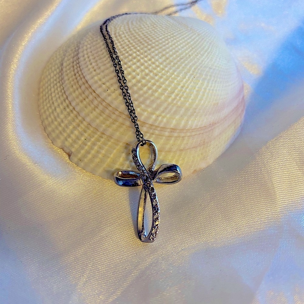 Diamond Crusted Cross Necklace